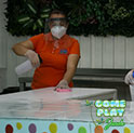 Sanitización salón para eventos infantiles
